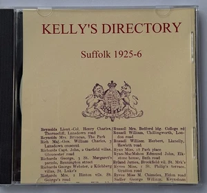 Kelly's Directory of Suffolk 1925-6 - Archive CD Books - high quality scan - Afbeelding 1 van 4