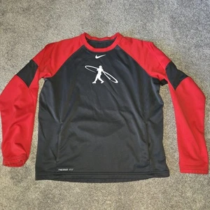 Nike Ken Griffey Jr Swingman Therma-Fit Pullover Men’s Size Large Red Dark Gray - Picture 1 of 10
