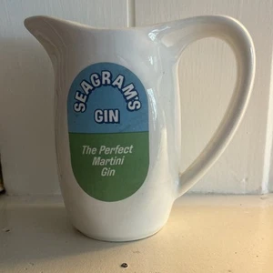 Vintage Seagram's Gin Pitcher  The Perfect Martini Gin 6" Tall - Picture 1 of 8