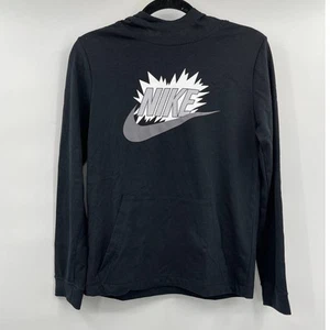Nike Boys Black Pullover Hooded Long Sleeve Sweaters NEW Large - Picture 1 of 9
