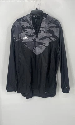 Adidas Nuevo con Etiquetas Para Hombre Carbón 1/4 Cremallera Capucha Cortavientos Talla XL Foto 1 de 4