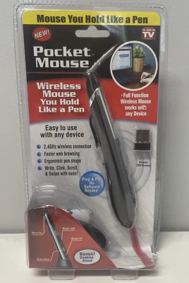 Pocket Mouse As Seen On TV USB Wireless Digital Pen Desktop Stand USB Receiver - Image 1 of 4