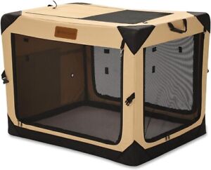 Garnpet Soft Collapsible Medium Dog Crate - Khaki - New in Box!