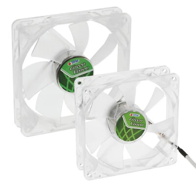 Lüfter Titan Green Vision 120mm 80mm 92mm Transparent Leise 12V PC Gehäuselüfter - Bild 1 von 4