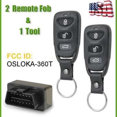 2 Llavero remoto de repuesto 4 botones con kit de herramientas para Hyundai Elantra Sedán EE. UU. Foto 1 de 4