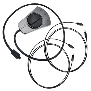 Toslink 3 Way Splitter Digital Audio Input Output Bidirectional Selector 2 Cable - Picture 1 of 10