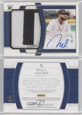 2020 National Treasures Material Signatures Gold /49 Willi Castro Rookie Auto RC
