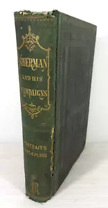 Sherman and His Campaigns Portraits Maps Plans 1865 Civil War Military Biography - Foto 1 di 7