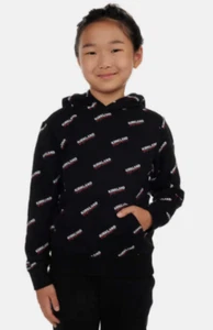 Kirkland Signature Youth Logo Hoodie Black Costco Unisex Kangaroo Pocket Large - Picture 1 of 2