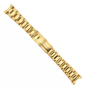 20MM OYSTER WATCH BAND FOR ROLEX DAYTONA SUBMARINER GMT PRESIDENT GLIDE LOCK GOL - Picture 1 of 7
