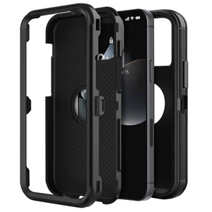For iPhone 15 Pro Max 14 13 12 11 XR 7 8 16 SE Case Heavy Duty Shockproof Cover - Picture 1 of 87