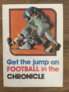 Houston Oilers 1973 NFL Football Pocket Schedule (auch SW Konferenzplan) - Bild 1 von 3