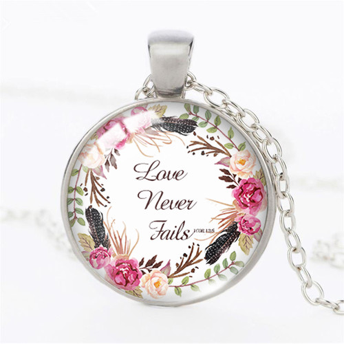 CHROME HEARTS CITAZIONE AMORE FIORE ciondolo argento sterling 925 P L 20" collana uomo donna mamma