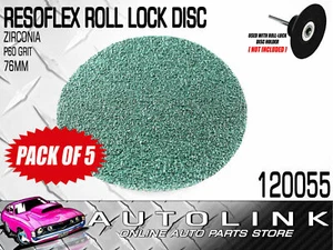 RESOFLEX 76mm ROLL-LOCK DISC ( P60 GRIT ZIRCONIA ) FOR SANDING / FINISHING x5 - Picture 1 of 3