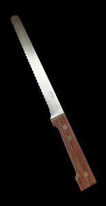 MCM Wooden Handle DANSK Serrated Bread Knife MINT CONDITION - Picture 1 of 5