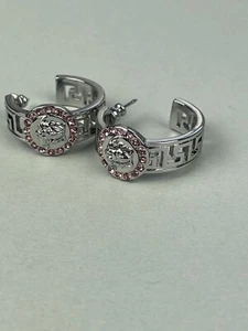 Versace Silver Charming Medusa Hoop Earrings - Picture 1 of 6