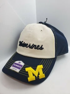 Michigan Wolverines Fan Favorite Damen blau & cremefarben Strapback Hut neu - Bild 1 von 6