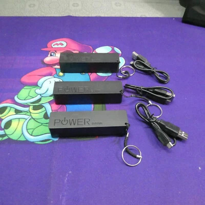 Set of 3 Portable Power Banks 5V Volt 2200 mAh Black - Image 1 of 4