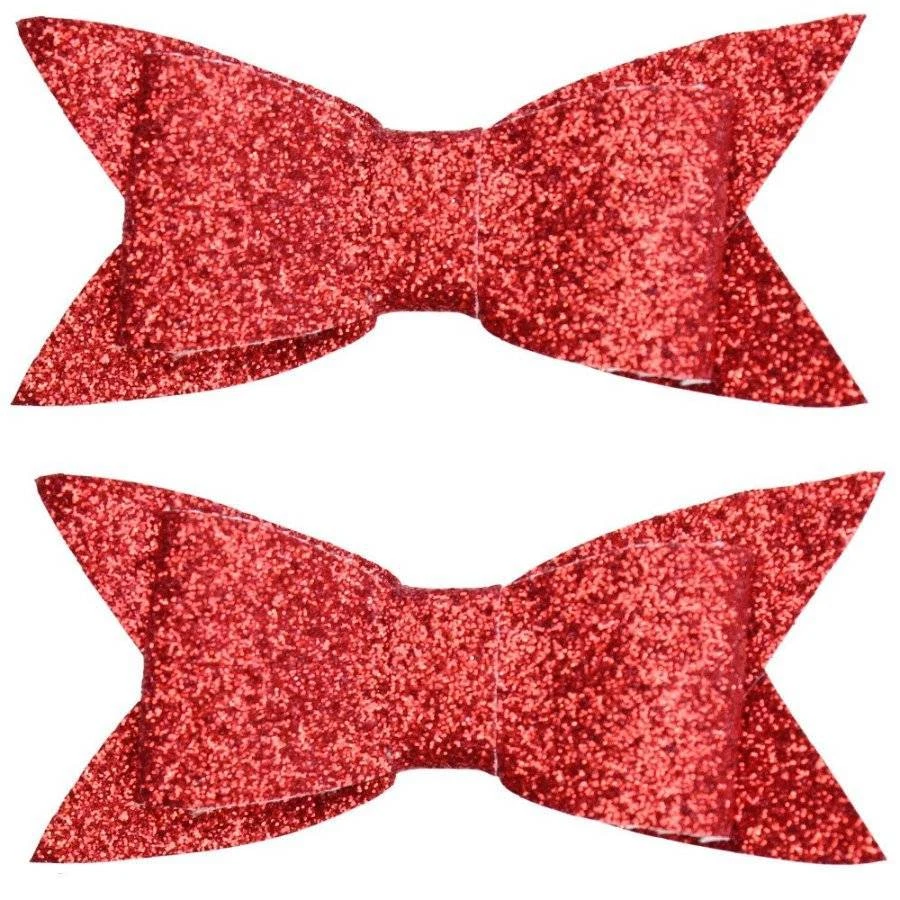 Set of 2 Red Glitter Hair Clips - Image 1 of 1