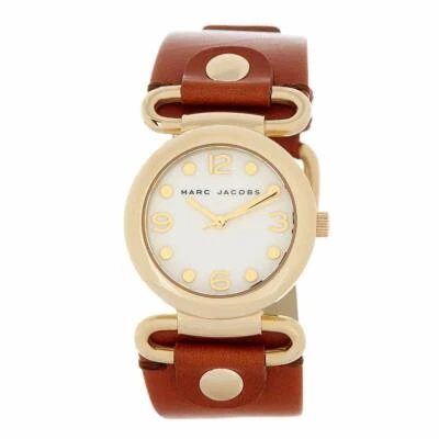 Reloj mujer Marc Jacobs Molly esfera blanca cuero marrón MBM8521 Foto 1 de 2