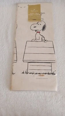 Cubierta de mesa Snoopy extra grande sello vintage 60" X 102" papel MiUSA sellado Foto 1 de 4