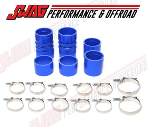 99.5-03 7.3L Powerstroke Diesel Blue CAC Intercooler Boot & Clamp Upgrade Kit - Picture 1 of 3