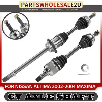 2x Front CV Axle Shaft Assembly for Nissan Altima 02-04 Maxima 2004 Auto. Trans - Image 1 of 4