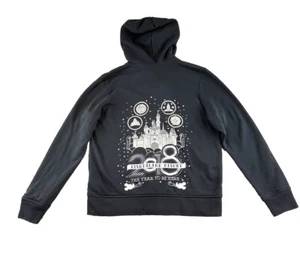 Disneyland Resort Jacket Hoodie Womens Large Black Full-Zip Castle 2018 - Picture 1 of 11