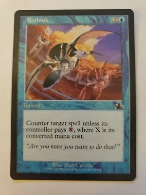 MTG Magic The Gathering Card Rethink Instant Blue Prophecy 2000 - Image 1 of 2