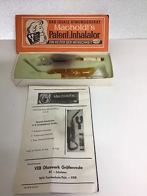 Vinatge Macholdt‘s Patent Inhalator OVP DDR Atmungsgerät 70er Jahre • 20.94€