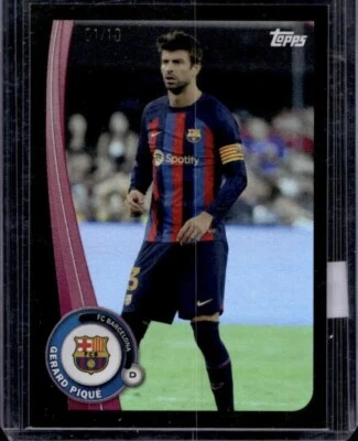 2022 Topps Barcelona Fan-Set Gerard Pique Black #1/10 - Image 1 of 2