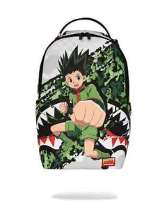 Mochila Sprayground Hunter X Hunter DLXR🔥Nueva Bolsa de Libros Negra Grande Bolso Escolar - Imagen 1 de 10