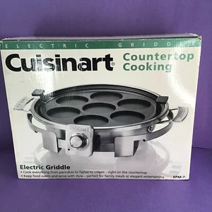 Cuisinart Electric Griddle Countertop Crepes Pancakes Fajitas Stainless EPM-7 - Picture 1 of 7