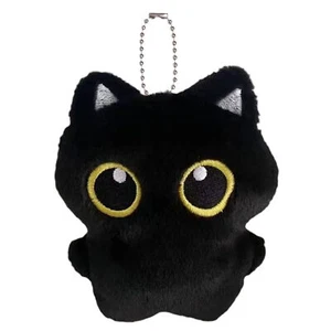Stuffed Cat Plush Small Black Stuffed Cat Plush Doll Keychain Accessories - Picture 1 of 12