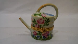 Caja de baratija floral pintada a mano Limoges Francia Peint Mein Artoria Lady Bug Signe - Imagen 1 de 8