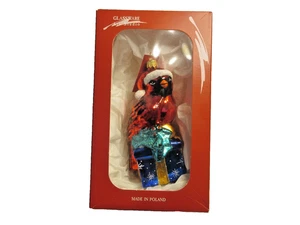 Glaswaren Kunst Studioglas WEIHNACHTSSCHMUCK Kardinal Vogel mundgeblasen Polen - Bild 1 von 11