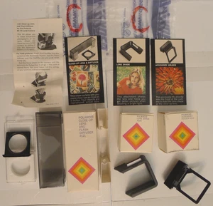 Polaroid SX-70 Camera Close-Up Lens #121, #113 Accessory Holder & Lens Shade CC - Picture 1 of 7