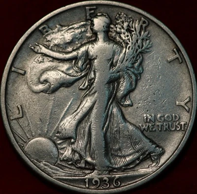 1936-S San Francisco Mint Silver Walking Liberty Half - Image 1 of 2