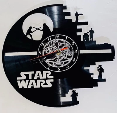 Reloj de Pared Vinilo Star Wars Principios 2000’s Corte Lazer Decoración del Hogar Foto 1 de 4