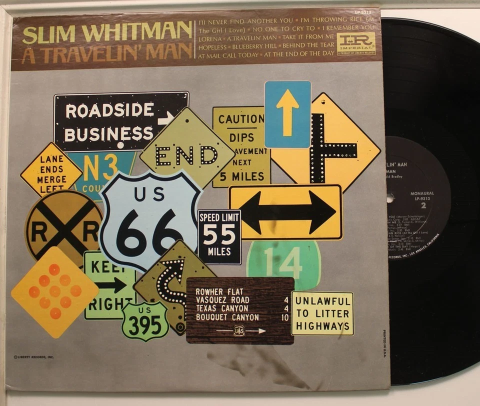 Slim Whitman Lp A Travelin' Man On Imperial - Vg - Image 1 of 1
