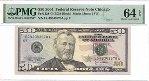 2004 $50 CHICAGO FRN. PMG Choice Uncirculated 64 EPQ Banknote. - Picture 1 of 2