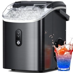 Nugget Ice Makers Countertop, Pellet Ice Maker Machine   34lbs/Day, - Picture 1 of 4