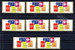 ISRAEL MNH, 2004 DOARMAT DEFINITIVO ATM ETIQUETAS MÁQUINA 006 IPA JUEGO DE 8. X46484 - Imagen 1 de 1