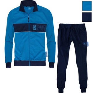 Tuta SSC Napoli in cotone a maniche lunghe bambino ragazzo felpa con zip 7073 - Imagen 1 de 11