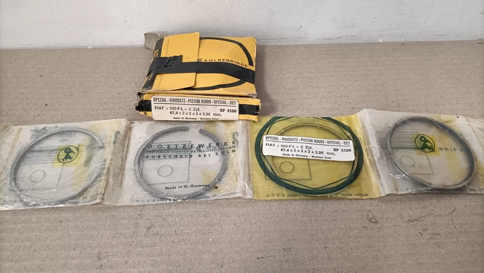 FASCE ELASTICHE PER PISTONI GOETZE SP 5069 FIAT 500 R-FIAT 126 (595CC) - Immagine 1 di 1