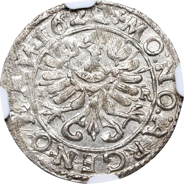 1622 German States Silesia Liegnitz Brieg 3 Kreuzer, NGC MS 63, KM-306, Germany - Image 1 of 3