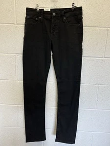 Jack & Jones Black Slim Denim Jeans Size W30 L34 New with Tags - Picture 1 of 10