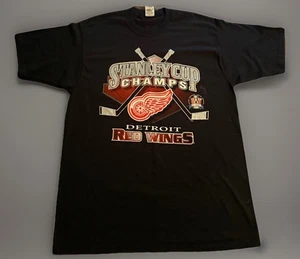 Vintage Starter Shirt Large 1998 Stanley Cup Champions Red wings Detroit Hockey - Picture 1 of 9