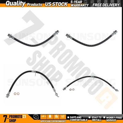Rear Front Left Front Right Brake Hydraulic Hose for 1996-2000 Toyota RAV4 - Image 1 of 4