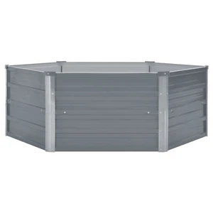 Hochbeet Verzinkter Stahl Gartenbeet Pflanzbeet Frühbeet Pflanzkasten 129x129x46 - Bild 1 von 5